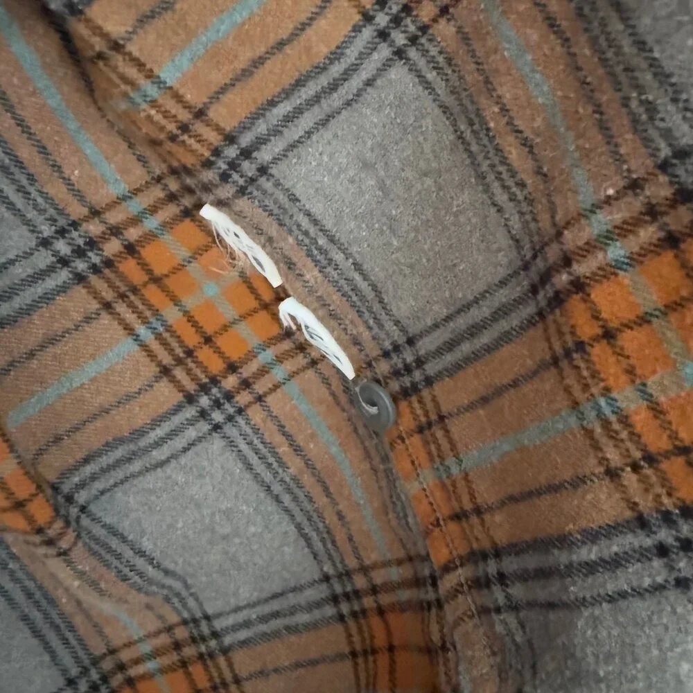 J Crew Mens‎ Long Sleeve Button Plaid Flannel Shirt Size M Slim Fit Outdoor Camp